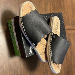 Sam Edelman Black slides Andy, black leather size 8 brand new